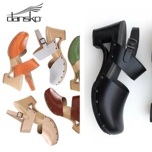 DANSKO Woman Black “Thea” Vegan Leather Clog Sandals EU40 Boho Country Folk